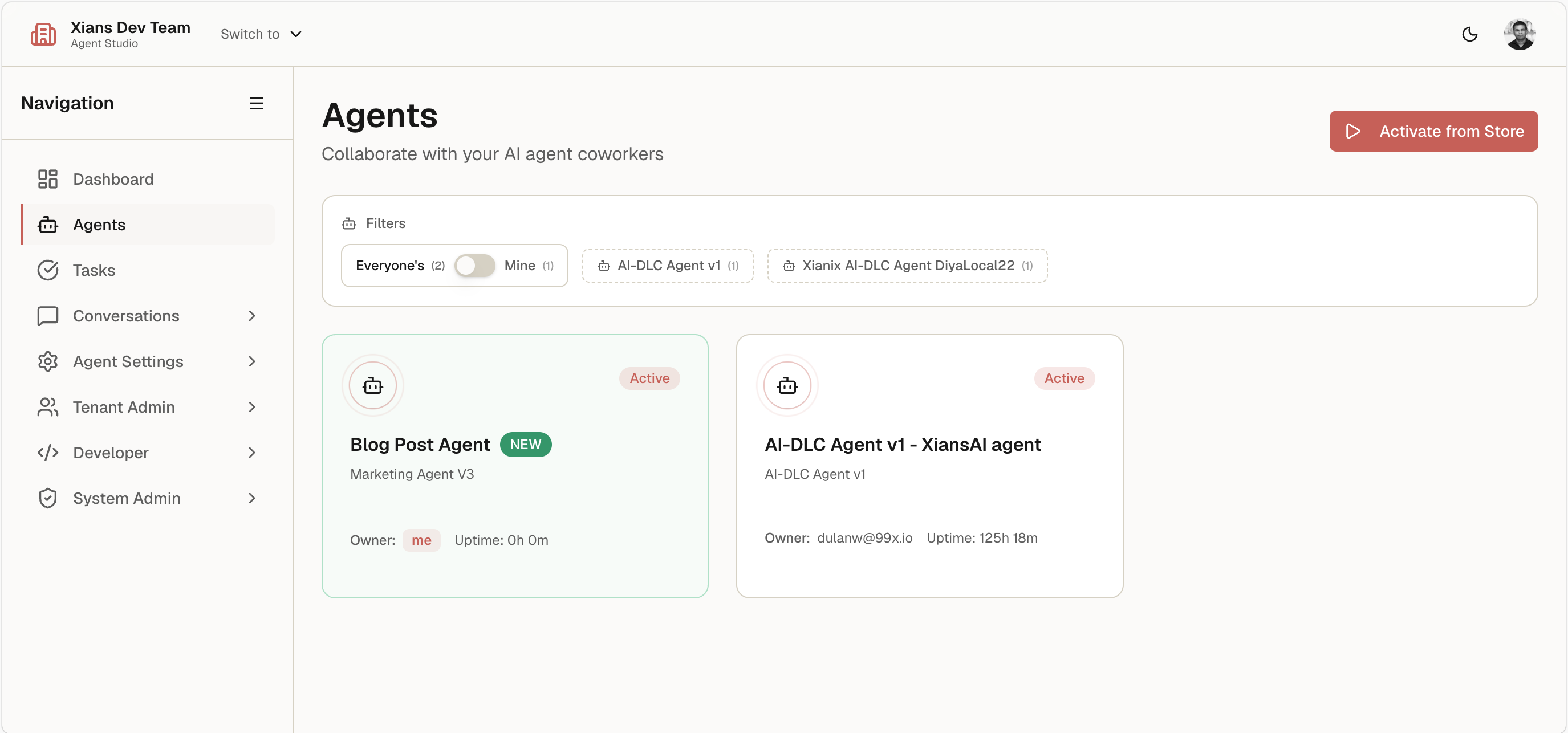 Activated Agents