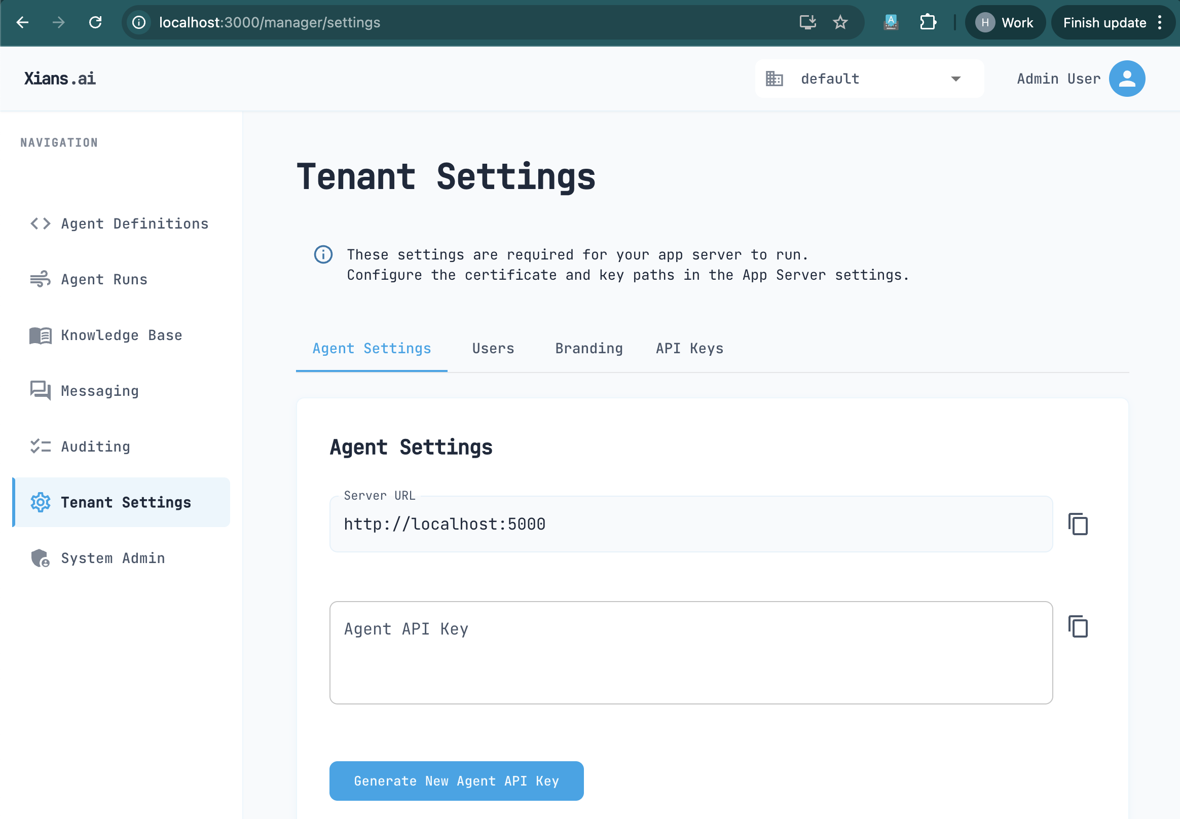 Tenant Settings